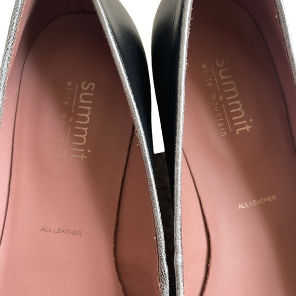 SUMMIT by White Mountain Women’s Flat Pointed Toe Leather Size EU 38 US 7.5 - Picture 7 of 9
